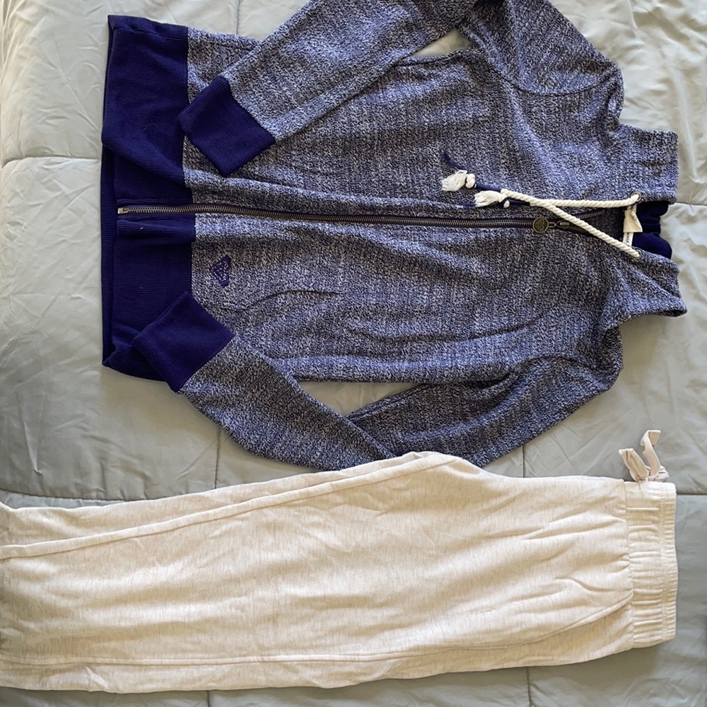 Purple & cream outfit